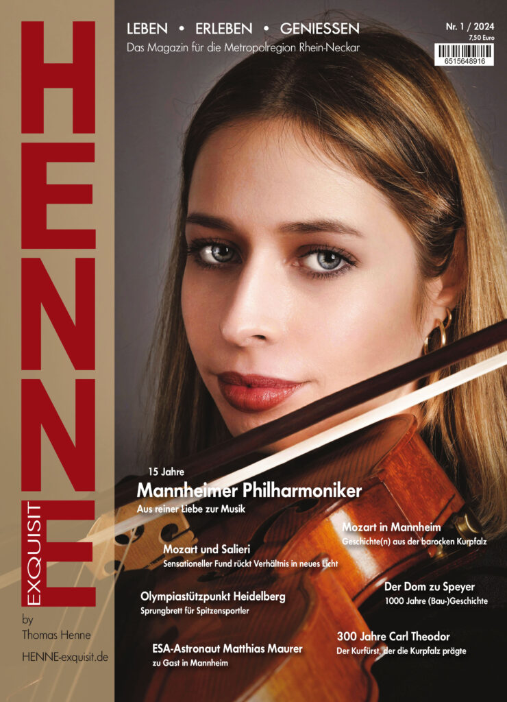 Titelseite HENNEexquisit Nr. 1/2024 mit dem Schwerpunkt 15 Jahre Mannheimer Philharmoniker